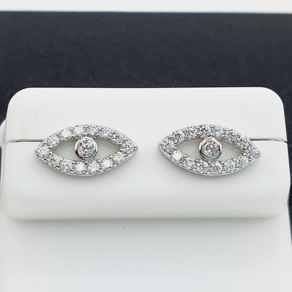"925 sterling silver luxury CZ earrings for women/girls, Best for RJUS21… - Picture 1 of 7